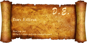 Dan Edina névjegykártya